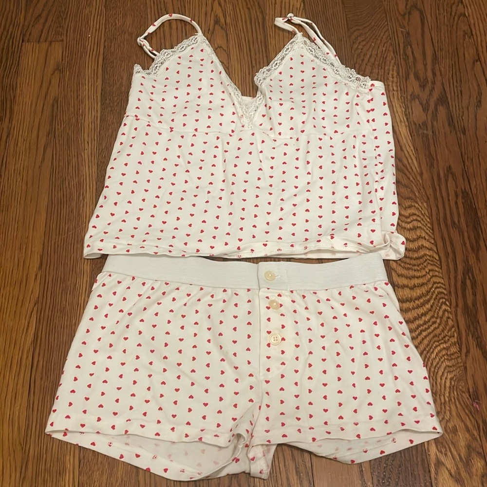 Brandy Melville Hearts Pajama Set